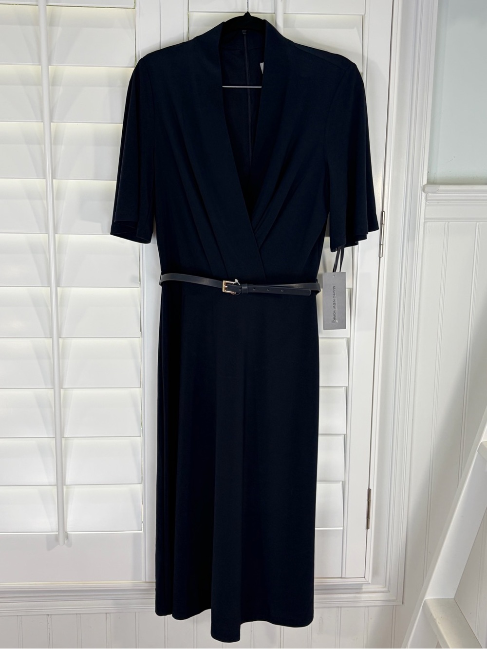 NWT Marc New York Navy Wrap Midi Dress with Belt (6)